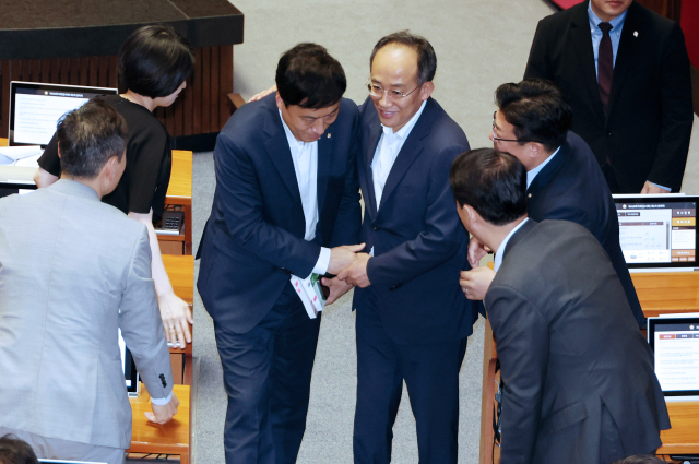 국민의힘 추경호 원내대표가 30일 오전 국회 본회의에서 