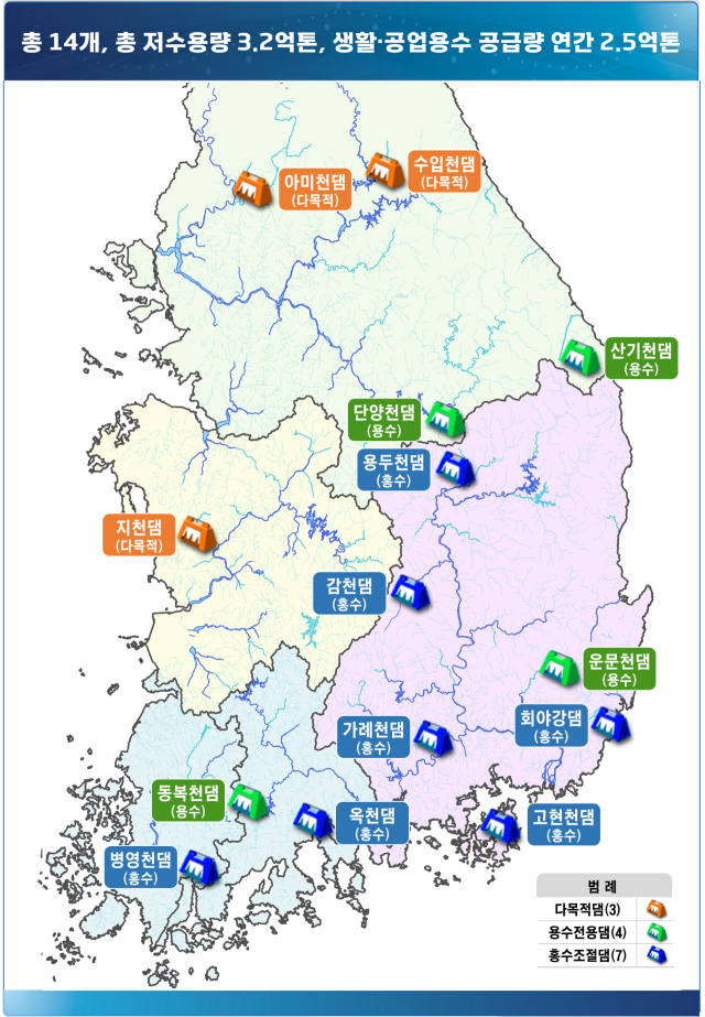 기후대응댐 후보지(안). 예천은 용두천댐이 후보지에 올랐다. 환경부 제공