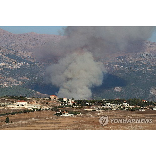 헤즈볼라의 이스라엘 북부지역 공습. 연합뉴스