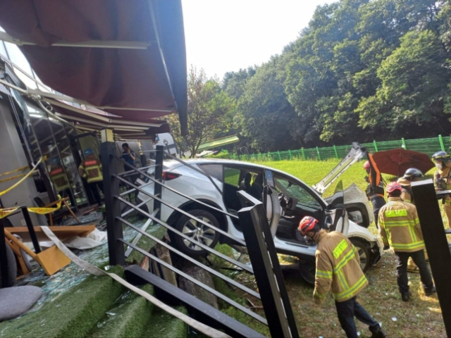 용인 카페 사고 현장. 경기도소방재난본부