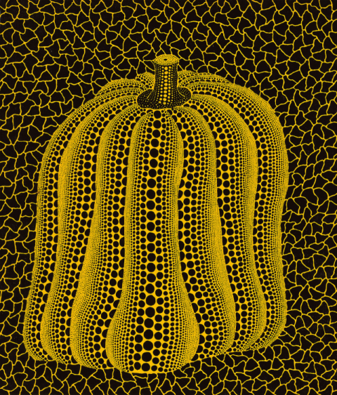 Lot. 51, 야요이 쿠사마, 1929 - , Japanese, Pumpkin, acrylic on canvas, 53×45.5cm(10), 1990. 서울옥션 제공