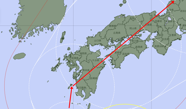 일본기상청 26일 오후 3시 발표 10호 태풍 산산 예상경로