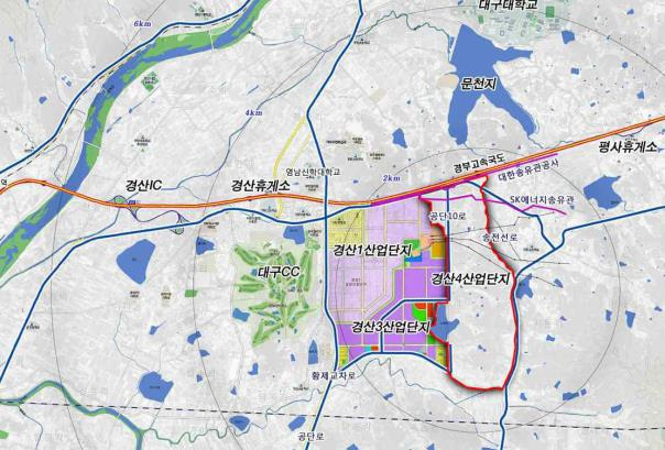 경산4일반산업단지 위치도. 한국국산업단지공단 제공.