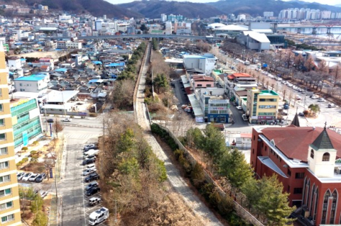 철도유휴부지 활용, '옥야동 늘솔길 조성사업' 본궤도