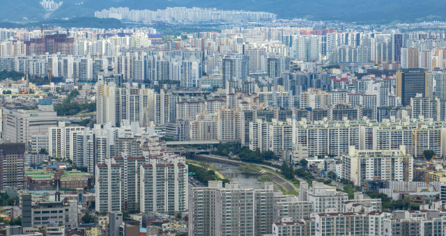 대구 상공에서 바라본 시가지 아파트 모습. 매일신문DB