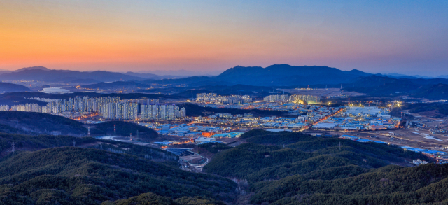 구미시 산동읍 확장단지 야경. 산동읍은 지난 2018년 전국에서 5세 미만 영유아 인구 비중이 높은 곳으로 선정됐다. 매일신문DB