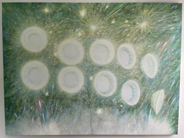 신준민, Flood Lighting, 2024, Oil on canvas, 150x200cm.