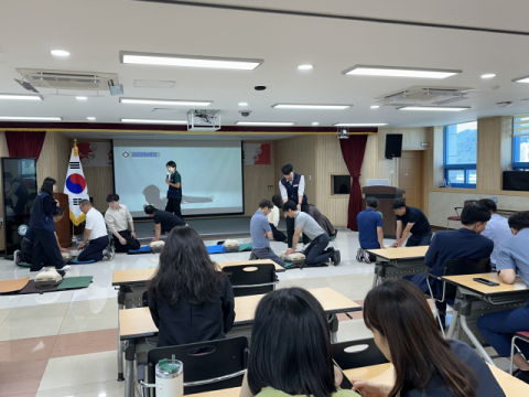 김천교육지원청, 직원 대상 심폐소생술 및 응급처치 교육