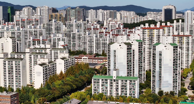 29일 경기도 성남시 분당구 일대 아파트단지 모습. 연합뉴스