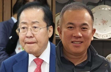 홍준표 대구시장, 명태균 씨. 홍준표 시장 페이스북, 명태균 씨 페이스북