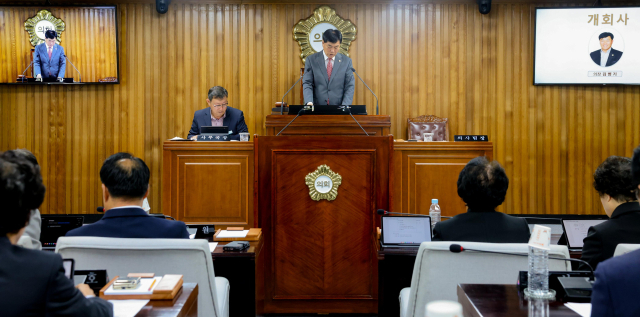 영주시의회는 22일 제287회 임시회 제1차 본회의를 열고 있다. 영주시의회 제공