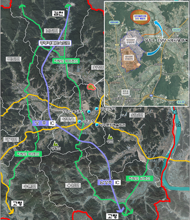 성주3일반산업단지 위치도. 성주군 제공