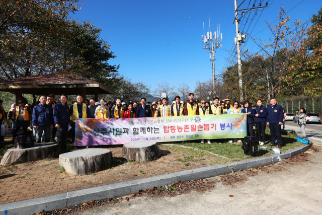 국제 라이온스 협회 356-A대구지구(총재 최진열) 회원 500명은 24일 상주시 청리면 일원에서 감따기 봉사를 했다.