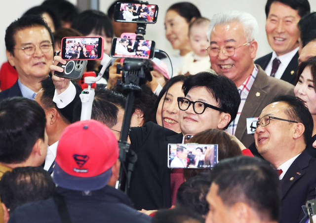 국민의힘 한동훈 대표가 30일 오후 경기도 화성시 정남면 YBM연수원에서 열린 