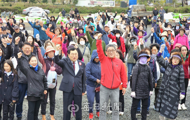 2일 오전 경주 사천왕사지 주차장에서 열린 