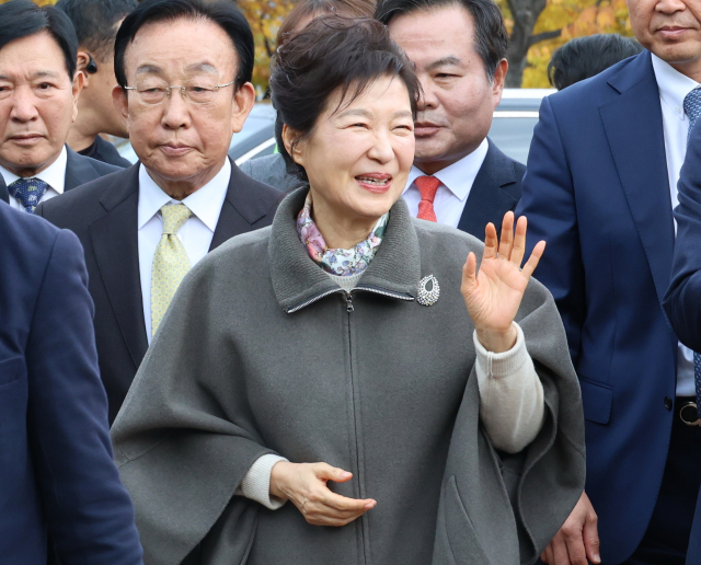 박근혜 전 대통령이 14일 오전 경북 구미코에서 열린 