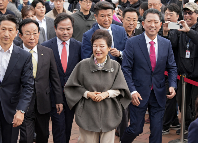 박근혜 전 대통령이 14일 오전 구미코에서 열린 