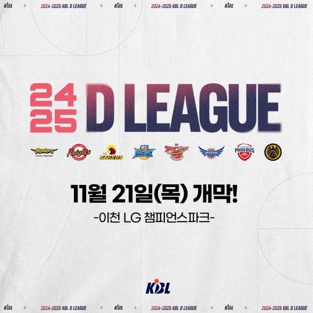 2024-2025시즌 프로농구 D리그 21일 개막. KBL 제공