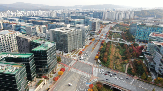 경기 성남 판교테크노밸리 전경. 이곳에 국내 주요 IT기업과 인공지능(AI) 사업의 핵심 인프라로 꼽히는 데이터센터가 집중돼 있다. 판교테크노밸리 제공