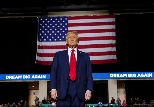 FILE PHOTO: President-elect Donald Trump attends a campaign event, in Allentown, Pennsylvania, U.S., October 29, 2024. REUTERS/Brendan McDermid/File Photo