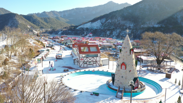 봉화 분천 산타마을 전경. 봉화군 제공