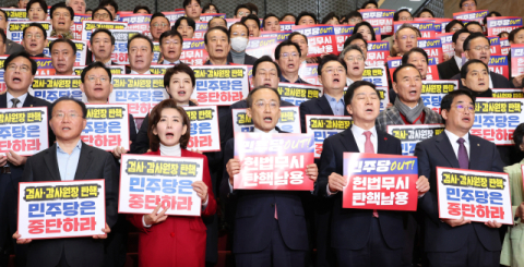  국민의힘, 당론으로 탄핵 저지…저지선 강하게 형성될 전망