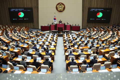 '윤석열 대통령 등 신속체포 요구 결의안' 국회 본회의 통과