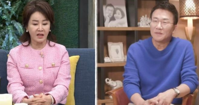 배우 선우은숙(왼쪽)과 아나운서 출신 방송인 유영재. MBN 