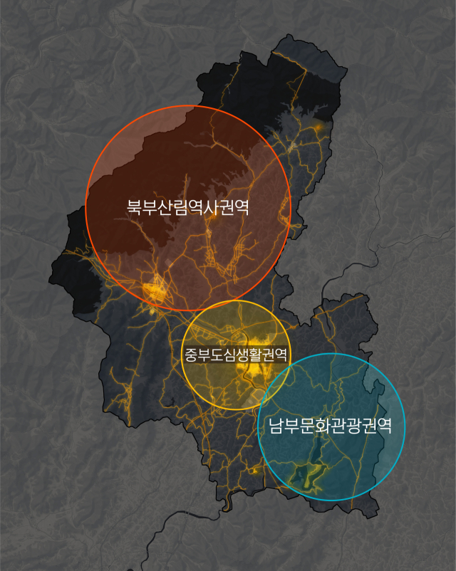 영주시 야간 경관 계획 빛 지도. 영주시 제공