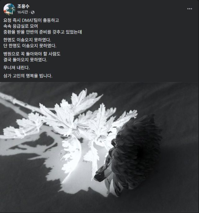 조용수 페이스북 갈무리