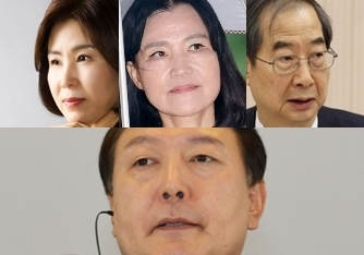 김미애, 이진숙, 한덕수, 윤석열. 페이스북, 연합뉴스