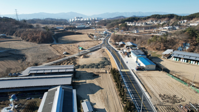 지방도가 새롭게 확·포장 됐다. 영주시 제공