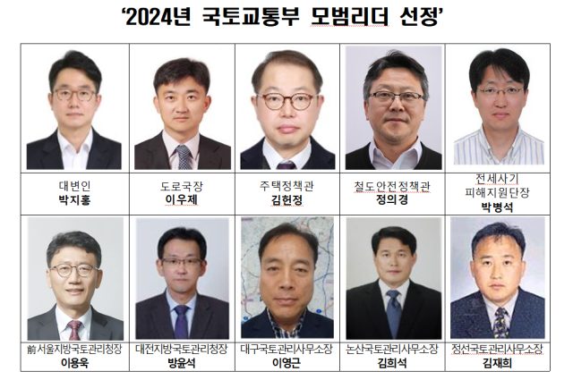 2024년 국토교통부 모범리더. 국토교통부공무원노동조합 제공