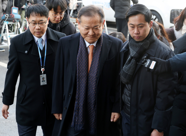 이상민 전 행정안전부 장관이 11일 서울 종로구 헌법재판소에서 열린 윤석열 대통령 탄핵심판 7차 변론에 출석하고 있다. 연합뉴스