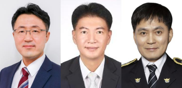 (왼쪽부터) 천승준, 박성규, 김강현 총경 승진 내정자.