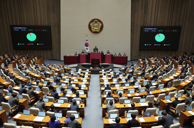 20일 국회 본회의에서 연금개혁 특별위원회 구성의 건이 통과되고 있다. 연합뉴스